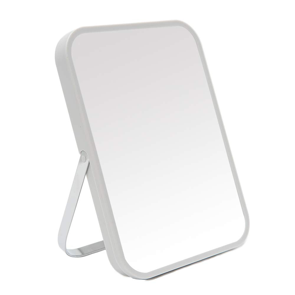 YEAKE Table Desk Vanity Makeup Mirror,8-Inch Portable Folding Mirror with Metal Stand 90°Adjustable Rotation Tavel Make Up Mirror Hanging Bathroom for Shower Shaving(Green)