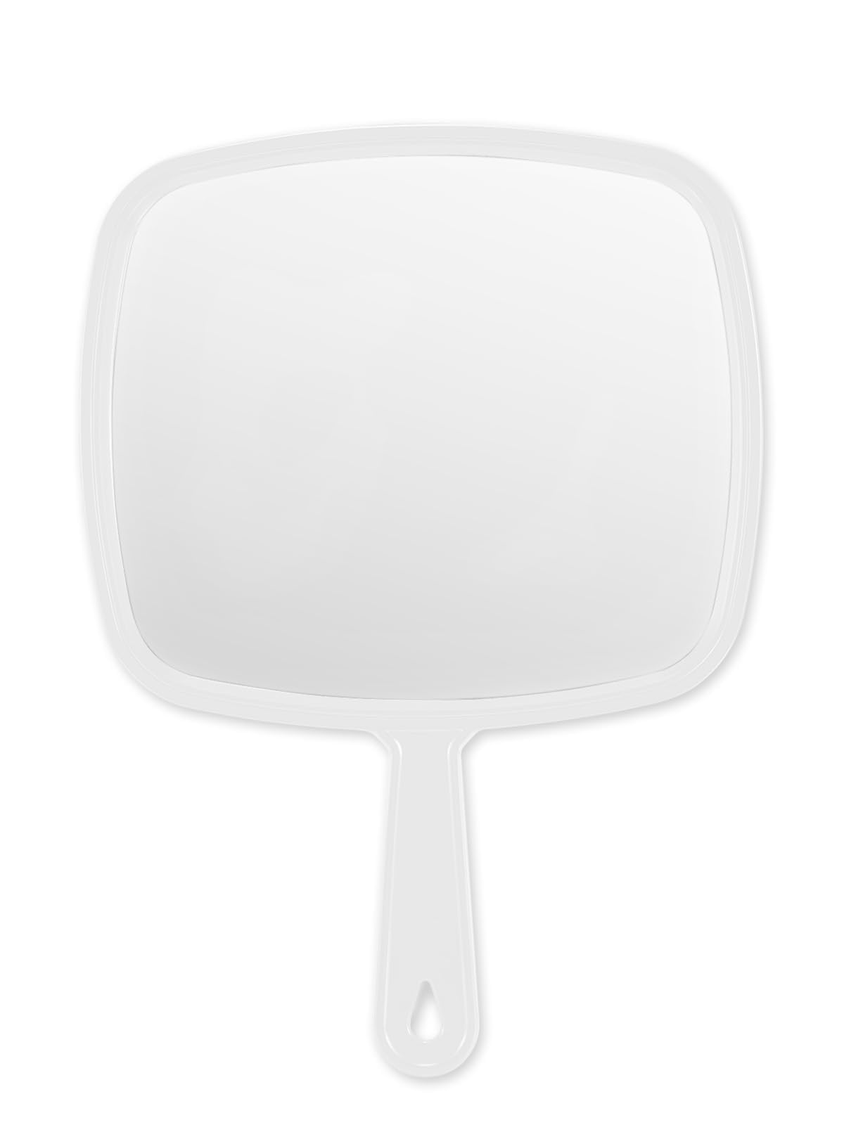 12.4" Lx 9" W Handheld Mirror, Wide View Shower Mirror, Black