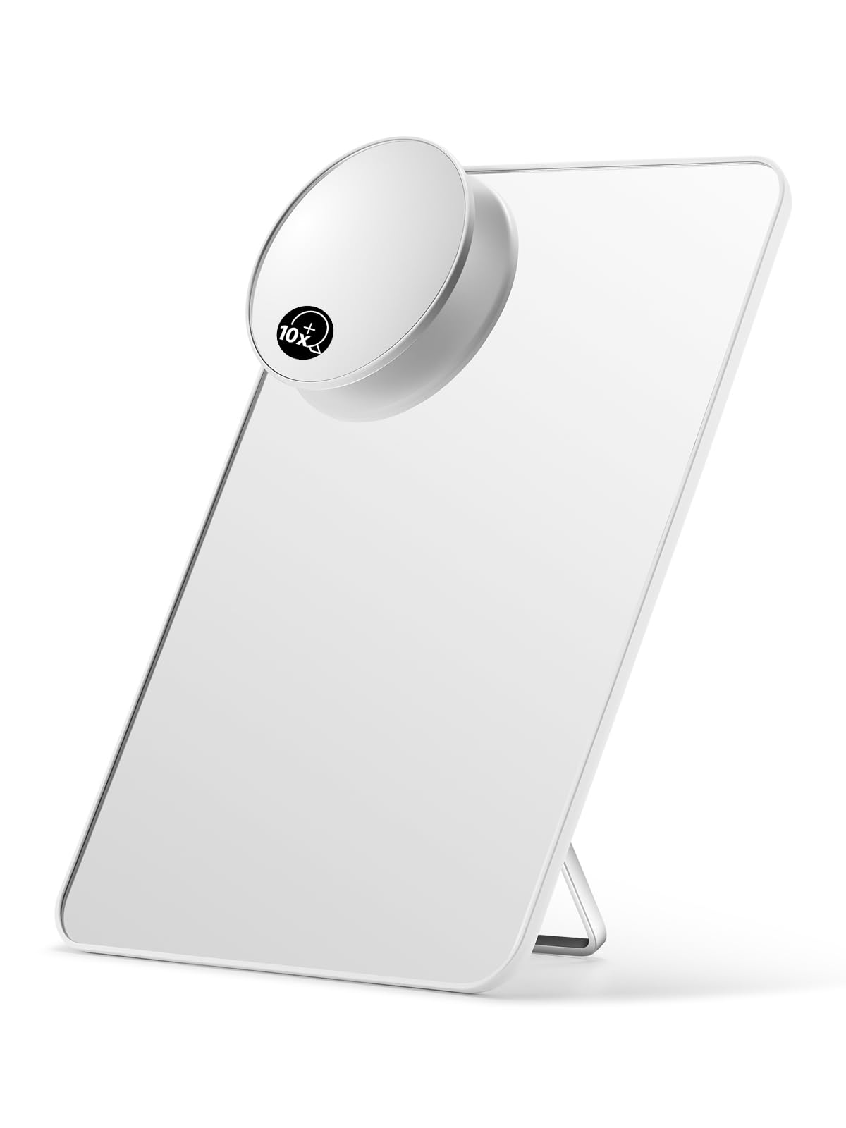 OMIRO 8 x 5 in Desk Makeup Mirror with 10X Magnifying Mirror, White