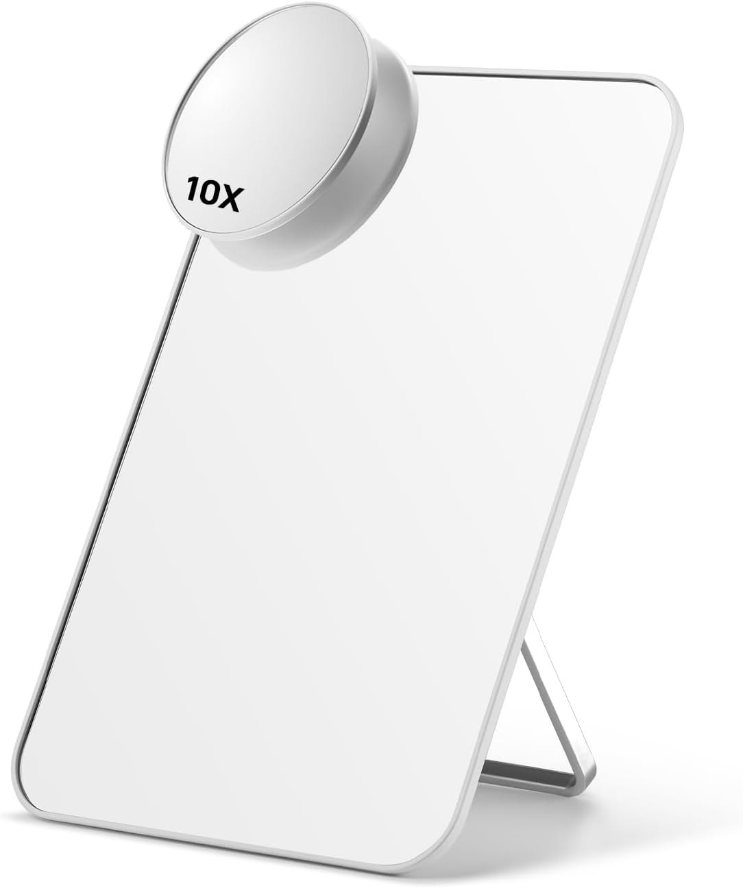 OMIRO 8 x 5 in Desk Makeup Mirror with 10X Magnifying Mirror, White