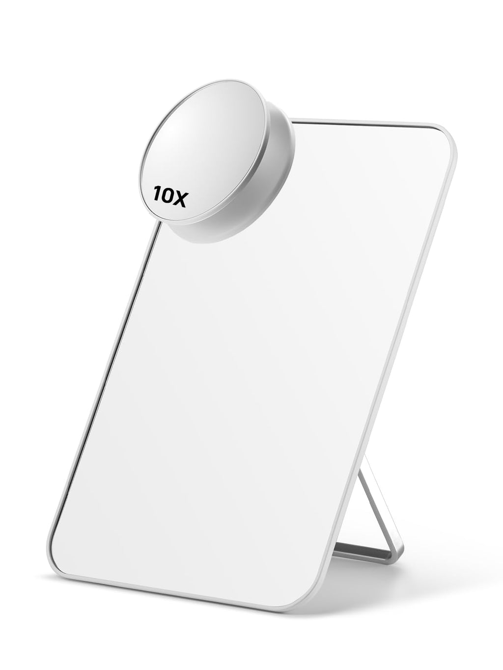 OMIRO 8 x 5 in Desk Makeup Mirror with 10X Magnifying Mirror, White