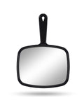 Gladmart 10.3" L x 7.4" W Hand Mirror for Home and Barber, Black