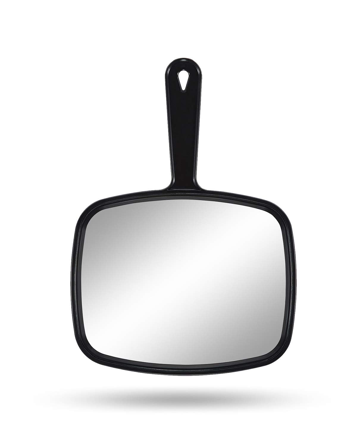 Gladmart 10.3" L x 7.4" W Hand Mirror for Home and Barber, Black