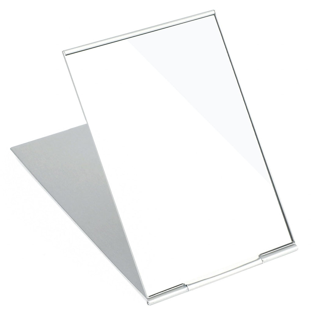 G2PLUS Portable Folding Vanity Mirror, Ultra-Slim Aluminum Shell Travel Mirror, 4x3 Inch Small Mirror for Travel, Bathroom, Makeup, Beauty, Grooming