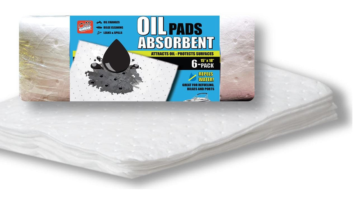 Oil Eater Drip & Spill Universal Pads - Absorbs Liquids | Soaks Oil, Grease, Coolant and Water-Based Fluids - Car, Truck, RV, Motorcycle and Tools - 6 Pack,Grey,15" x 18",AOA-BPL006-GREY