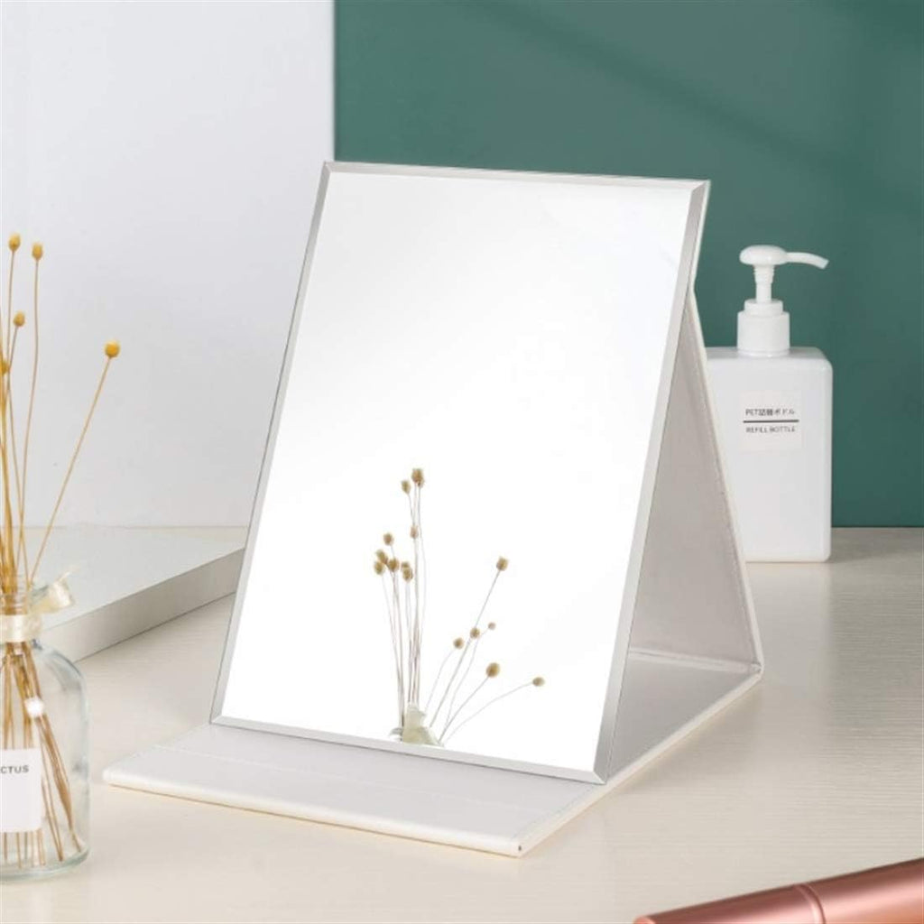 Zcooooool Large Portable Super HD Mirror - Multi Stand Angle Hand Free/Handheld/Tabletop Foldable 10x7 Inch