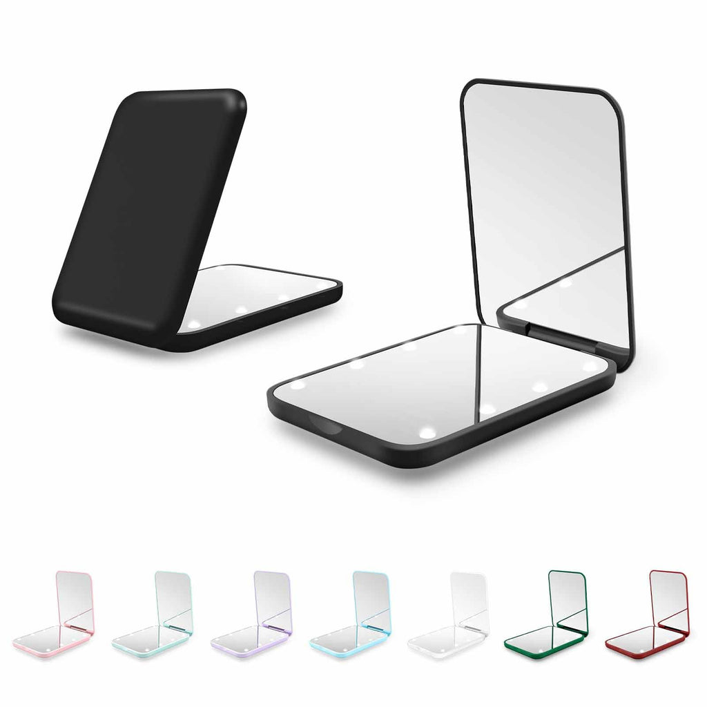 Compact Mirror with Light, 1X/3X Magnification LED Pocket Mirror for Women