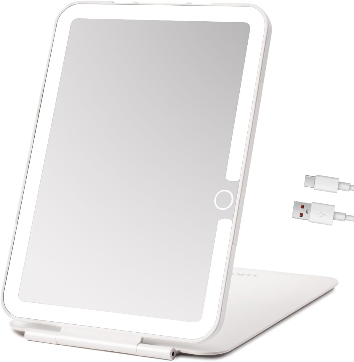 Rechargeable Travel Mirror with Light 7x5 Inch