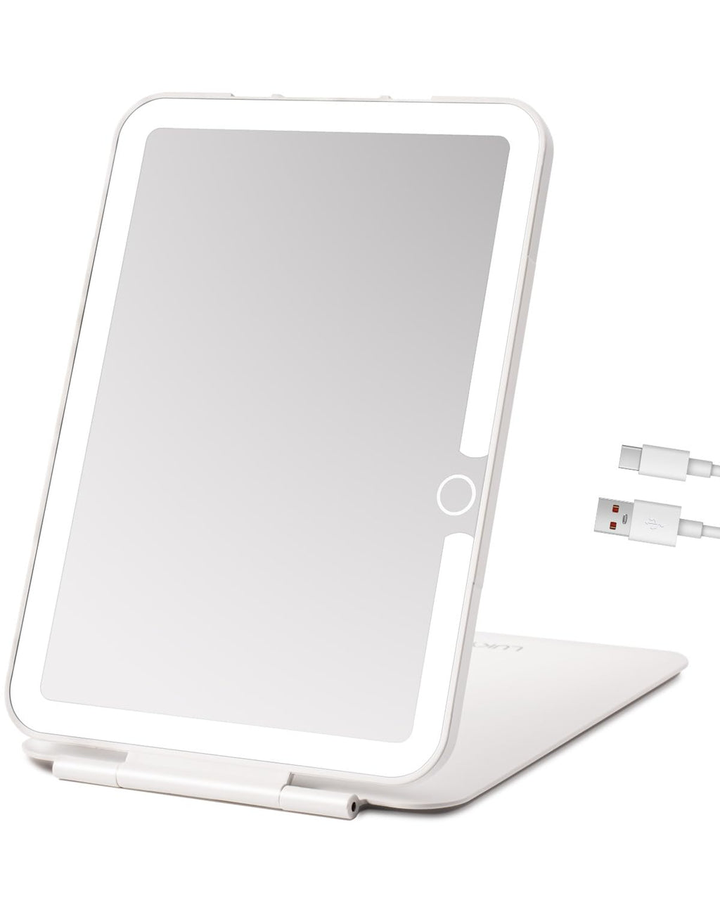 Rechargeable Travel Mirror with Light 7x5 Inch