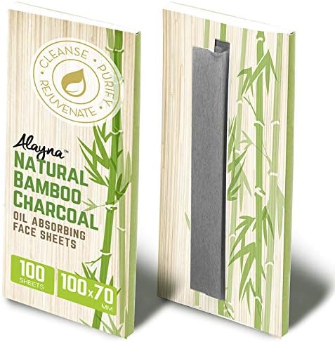 Bamboo Charcoal Oil Blotting Sheets for Face, 300 Count, 3 Pack