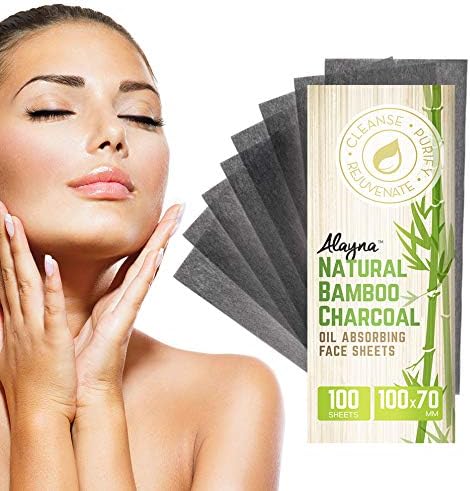 Bamboo Charcoal Oil Blotting Sheets for Face, 300 Count, 3 Pack