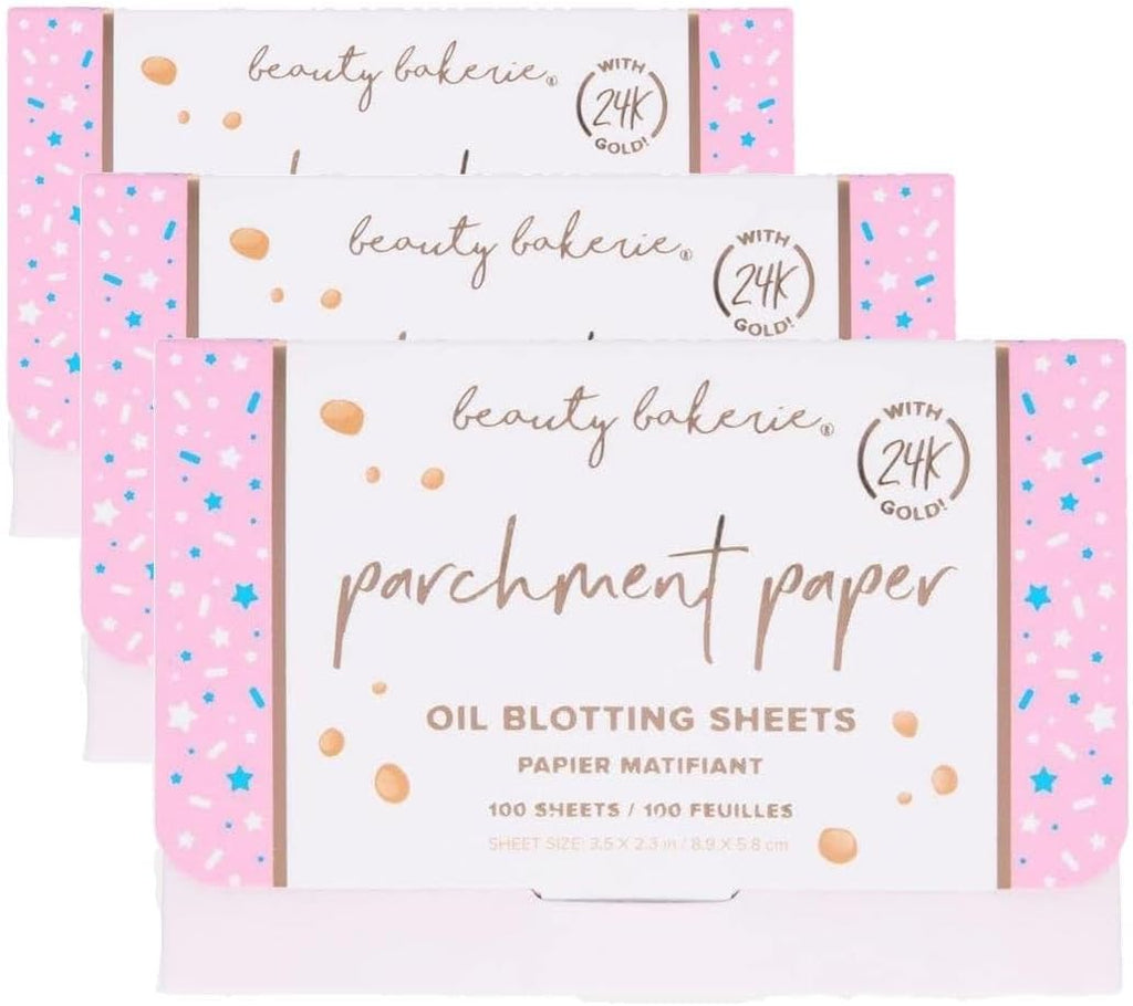 Beauty Bakerie Parchment Paper Oil Blotting Sheets for Face, 100 Sheets