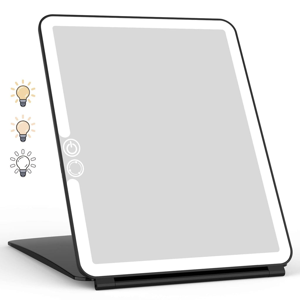 WEILY Portable Travel Mirror ，Foldable Makeup Mirror with 72 LED Lights