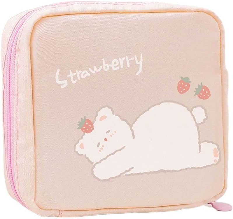HomeSoGood 4Pcs Women Mini Sanitary Napkin Storage Bag Towel Cosmetic Bags Sanitary Pad Pouch Organizer Coin Card Lipstick Wallet Bags(4.9inch)