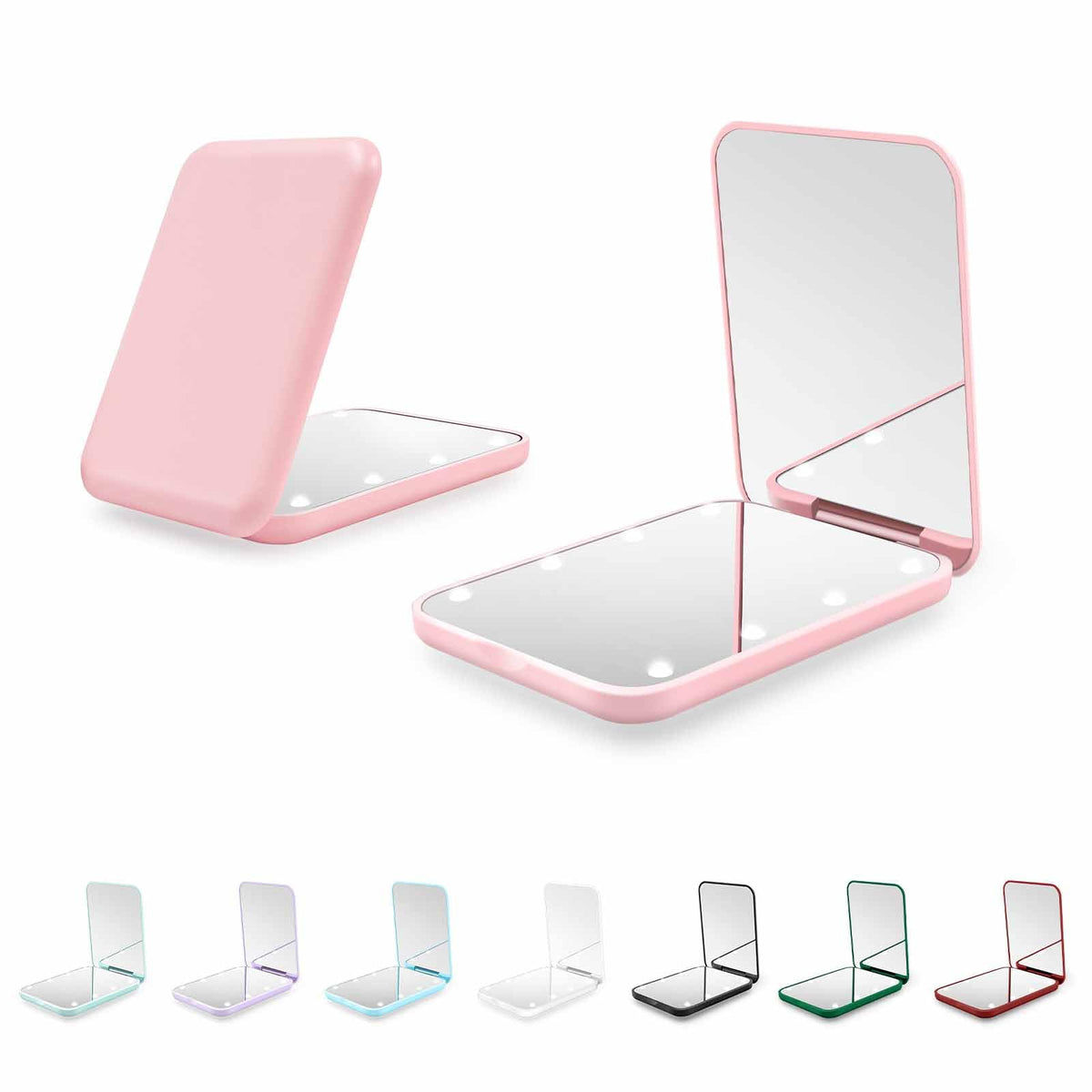 Compact Mirror with Light, 1X/3X Magnification LED Pocket Mirror for Women