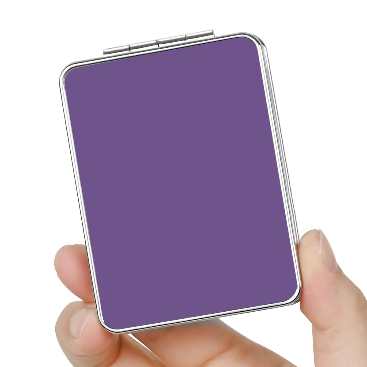 Pocket Mirror, Small Travel Mirror with Magnification, Portable Double-Sided Magnifying Cosmetic Mirror for Daily (Pink Marble)