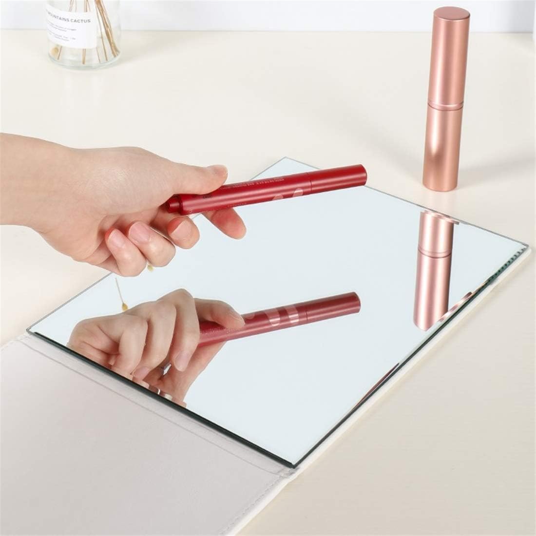 Zcooooool Large Portable Super HD Mirror - Multi Stand Angle Hand Free/Handheld/Tabletop Foldable 10x7 Inch