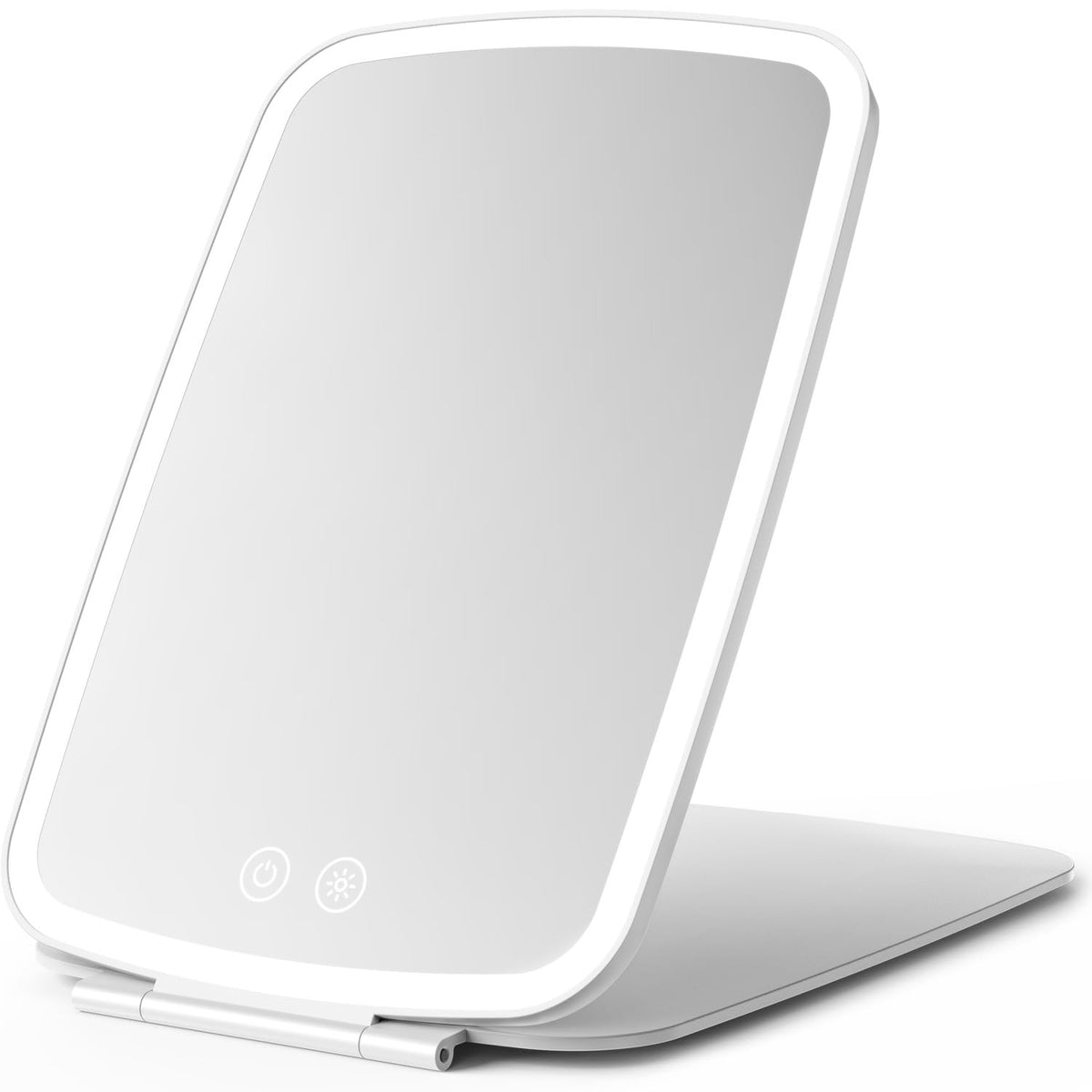 NEZZOE Rechargeable Travel Makeup Mirror with LED Light, 7x5 Inch
