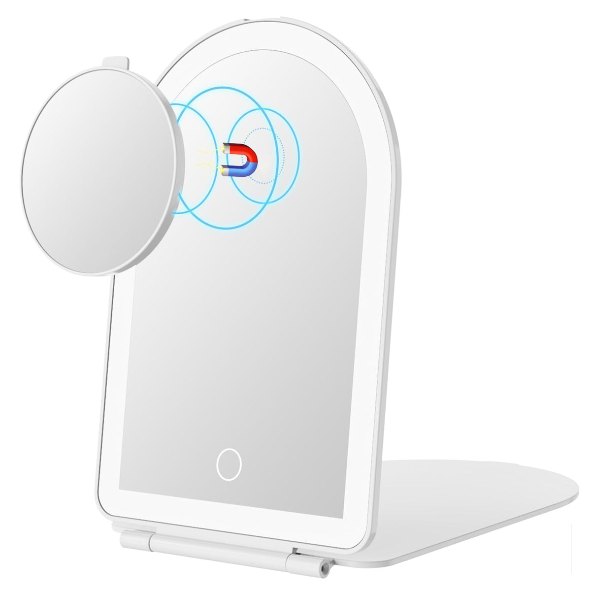 FUNTOUCH Rechargeable Travel Makeup Mirror with 72 Led Lights