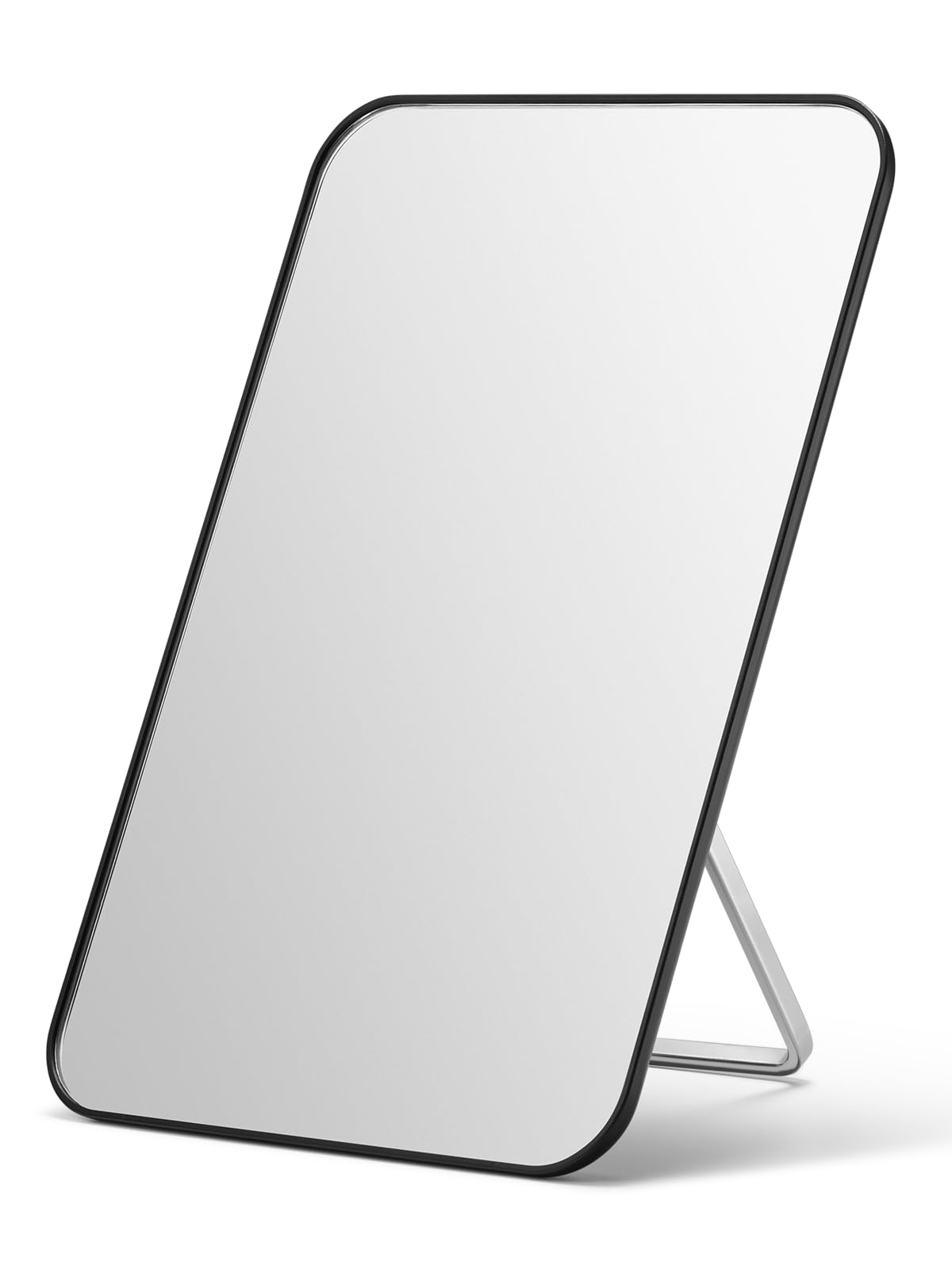 OMIRO 8 x 5 in Desk Makeup Mirror with Stand and Hanging Hole, White