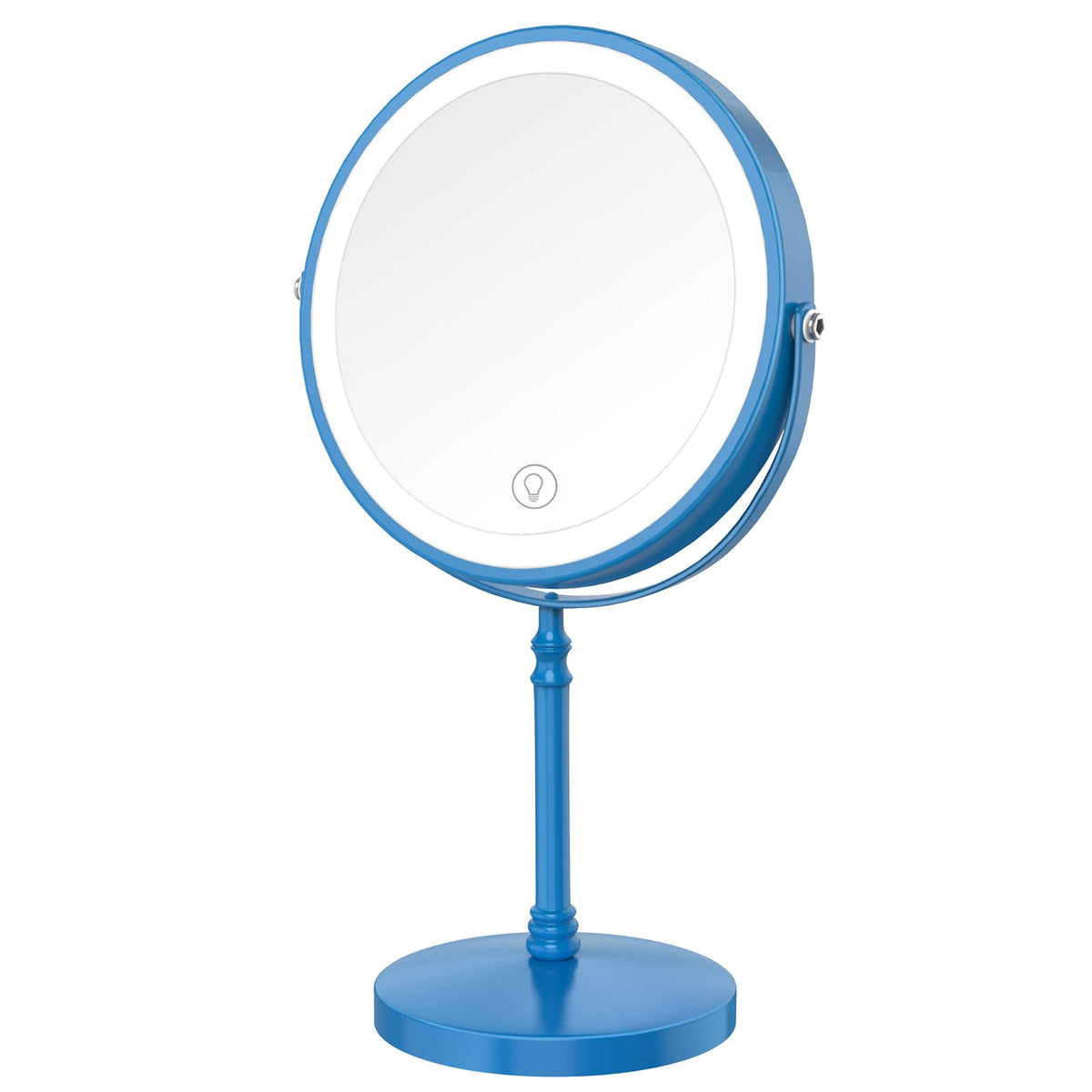 DEIOVWXS Makeup Mirror, Rechargeable Vanity Mirror with 3 Lights, 1X/10X