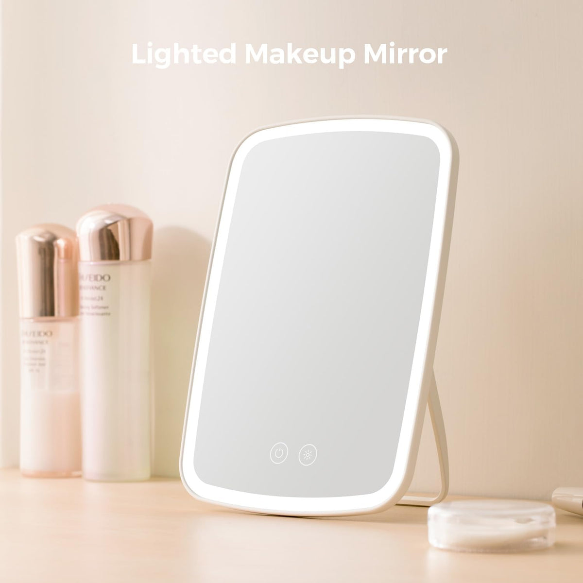 NEZZOE Portable Lighted Makeup Mirror, 1500mAh Battery, 9"x6"