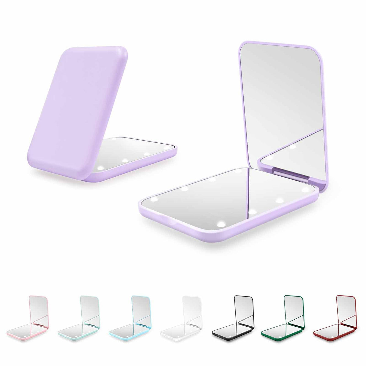 Compact Mirror with Light, 1X/3X Magnification LED Pocket Mirror for Women