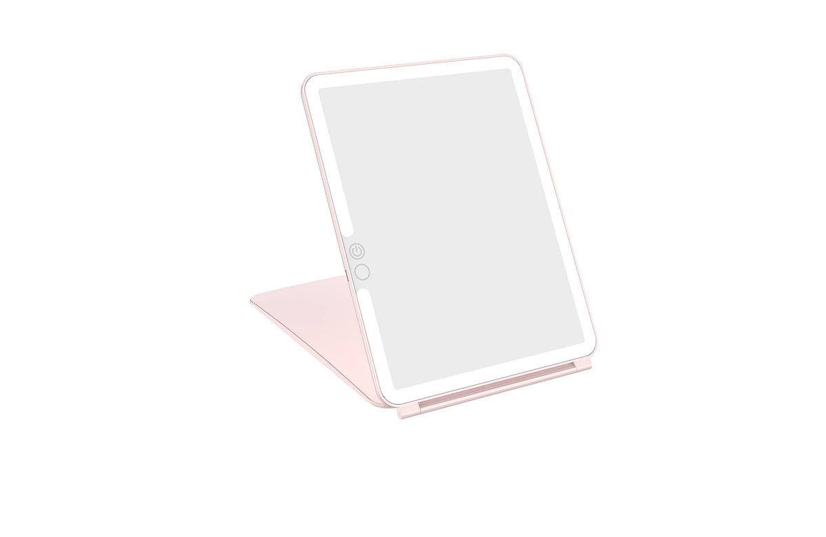 WEILY Portable Travel Mirror ，Foldable Makeup Mirror with 72 LED Lights