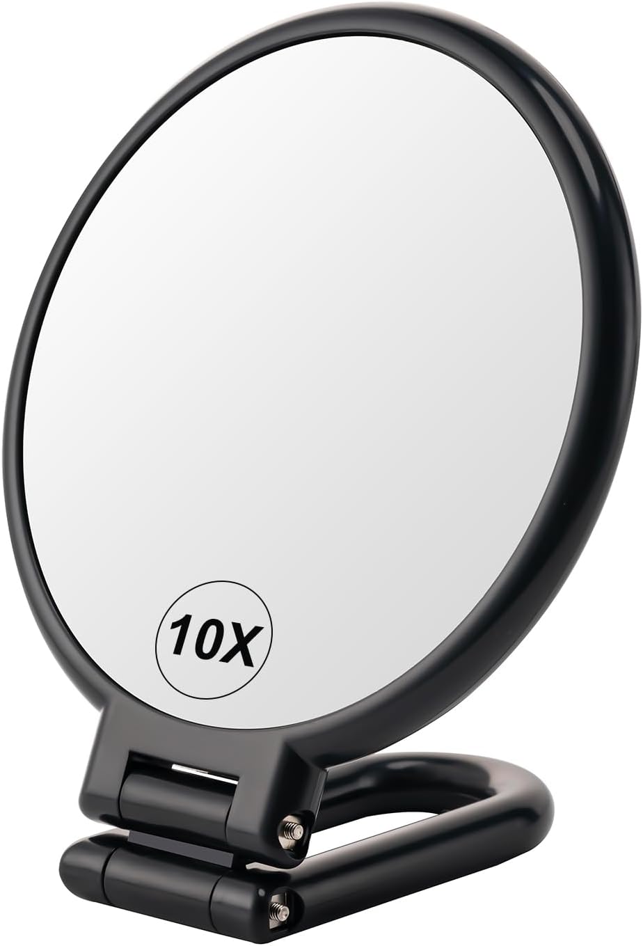 10X Magnifying Mirror, Double Side Handheld Mirror, Travel Makeup Mirror