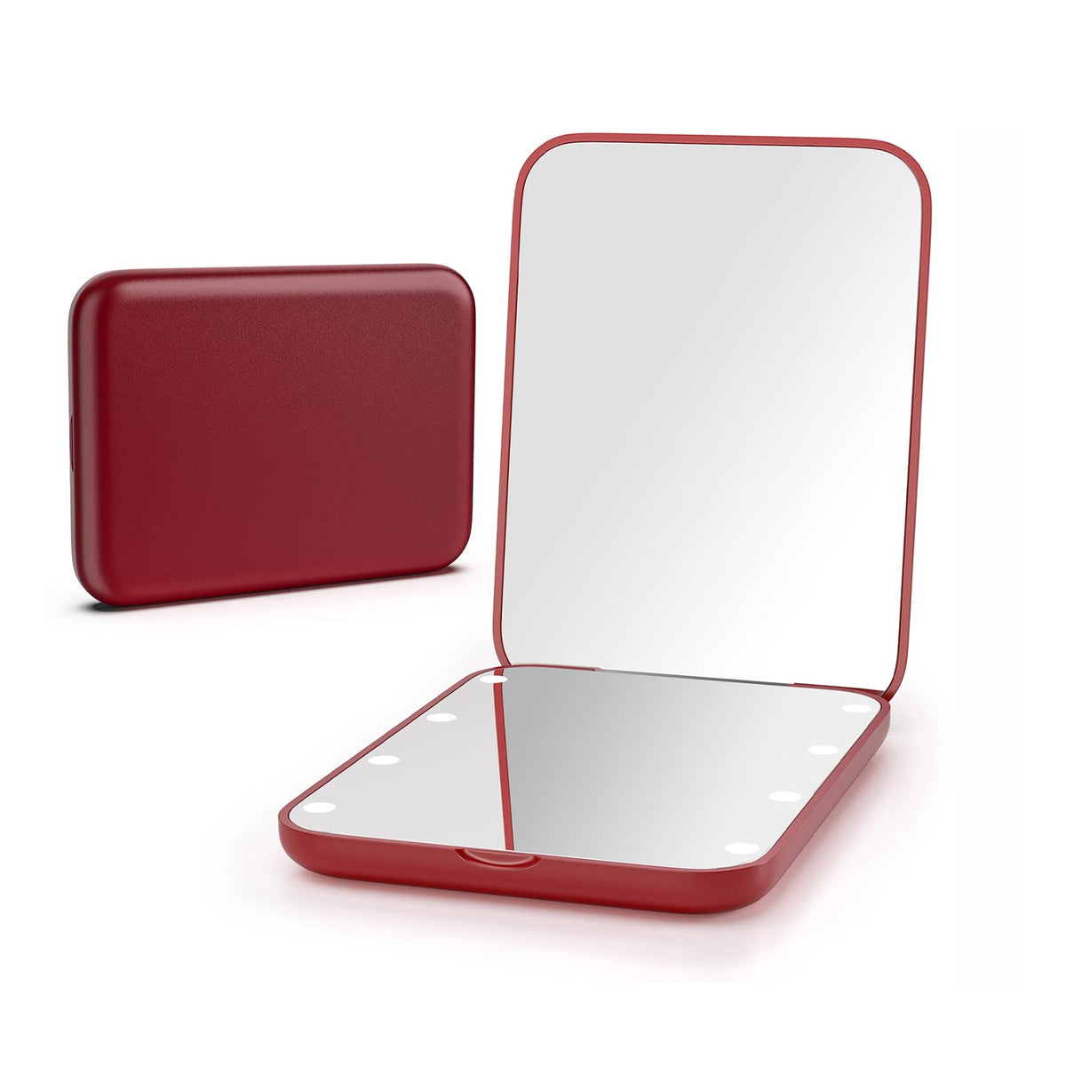 Kintion Pocket Mirror, 1X/3X Magnification LED Compact Mirror (White)