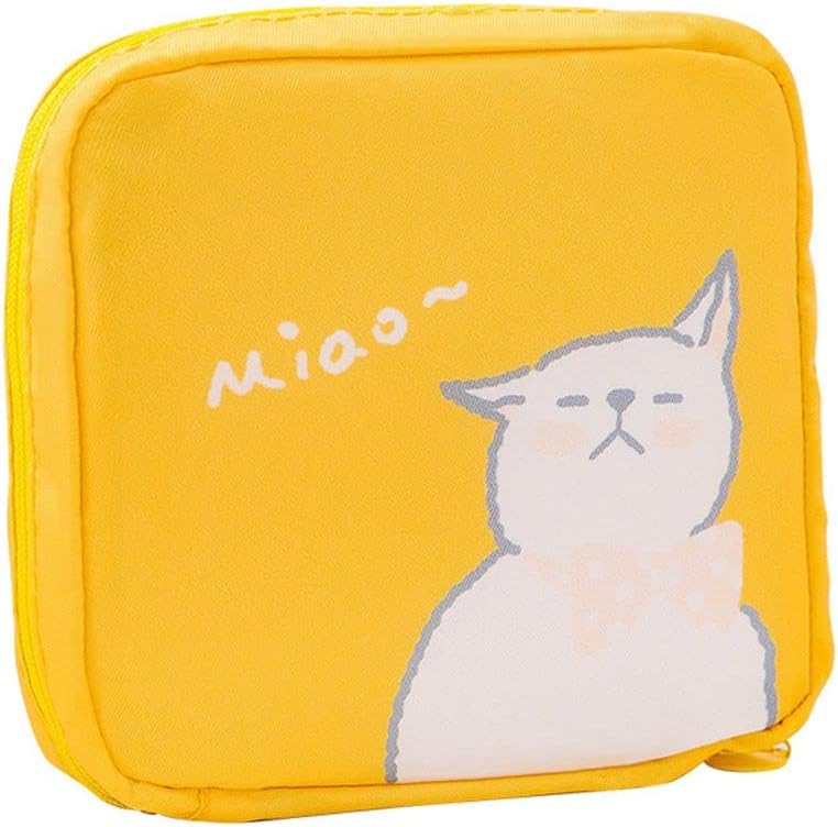 HomeSoGood 4Pcs Women Mini Sanitary Napkin Storage Bag Towel Cosmetic Bags Sanitary Pad Pouch Organizer Coin Card Lipstick Wallet Bags(4.9inch)