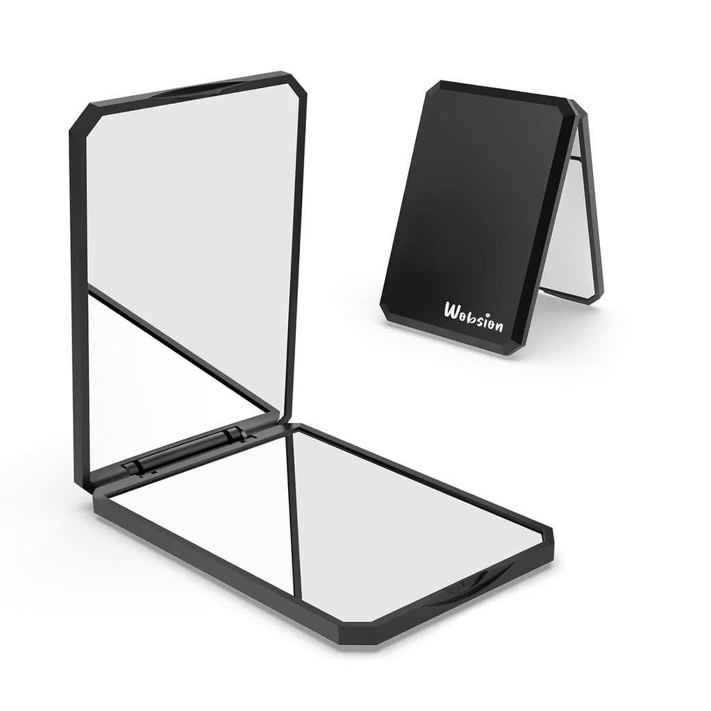 WOBSION Compact Mirror, 1x/2x Magnifying Travel Folding Pocket Mirror