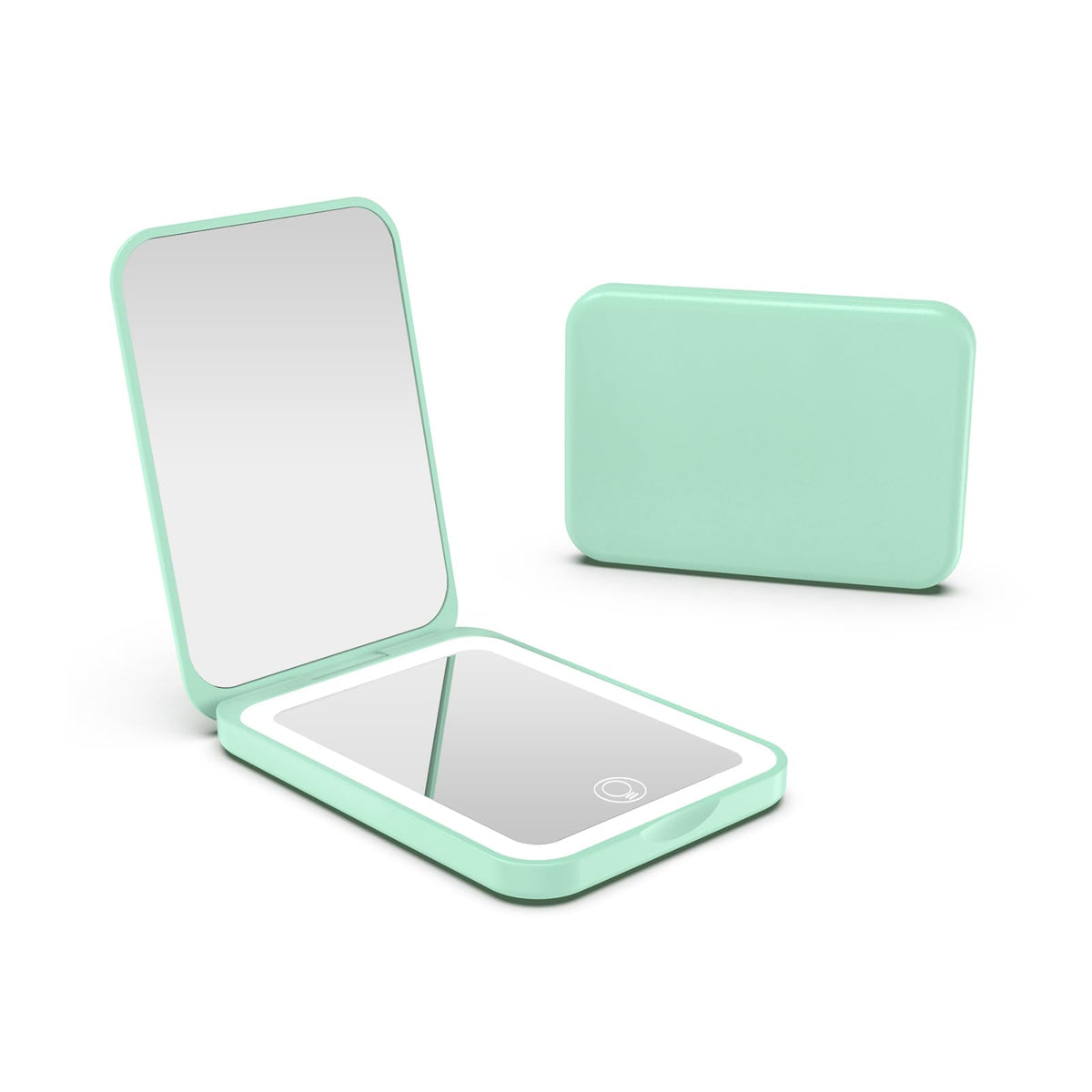 Kintion 1X/3X Pocket Mirror, 3 Color Lighting LED Compact Mirror (Black)