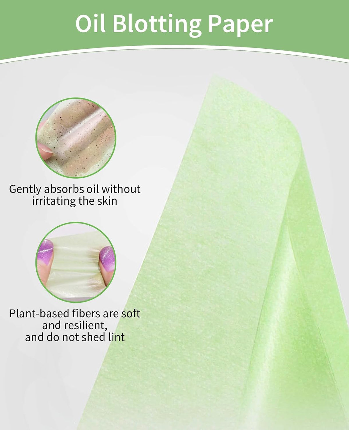 400 Sheets Oil Blotting Papers for Face with Mirror Puff, Oil Absorbing Sheets for Oily Skin