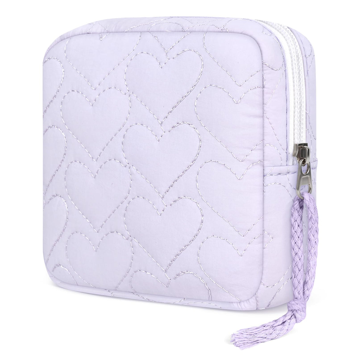 Likesing Period Bag Pouch, Leather Tampon Holder for Purse-Colorful Purple