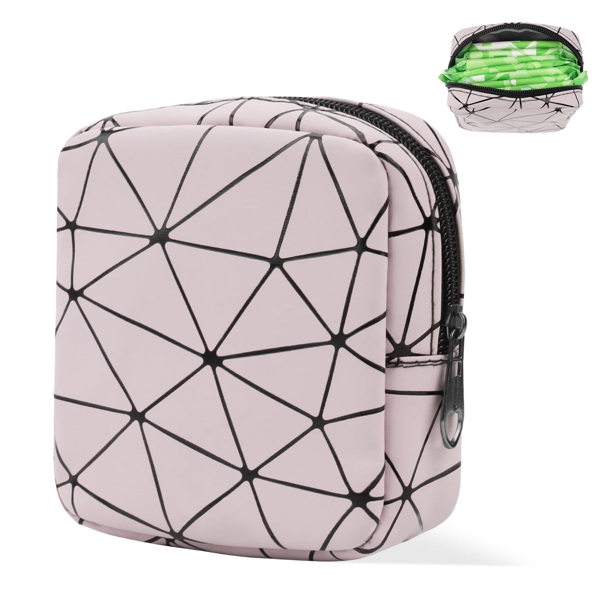 Likesing Period Bag Pouch, Leather Tampon Holder for Purse-Colorful Purple