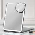 FUNTOUCH 2500mAh Rechargeable Large Travel Makeup Mirror with Lights