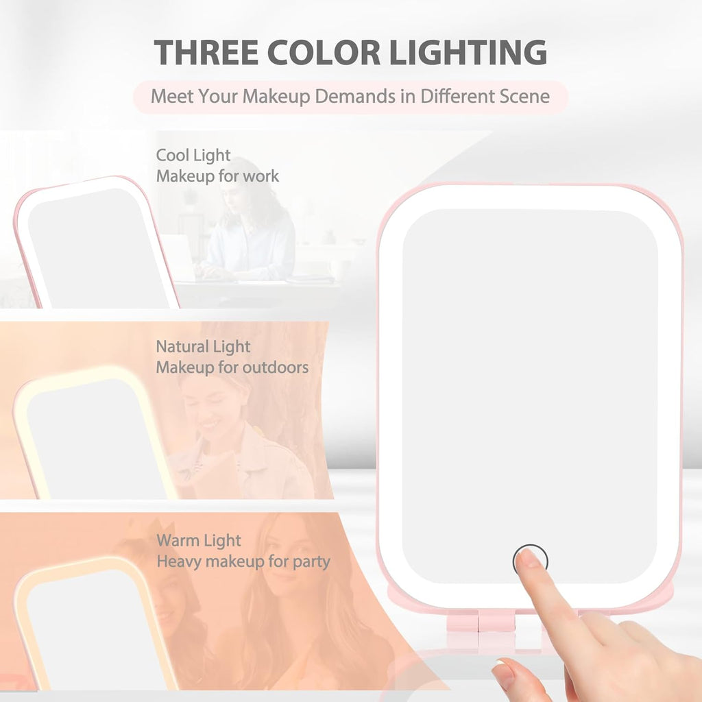 Koolstuffs Travel Mirror with Light with Battery-Powered