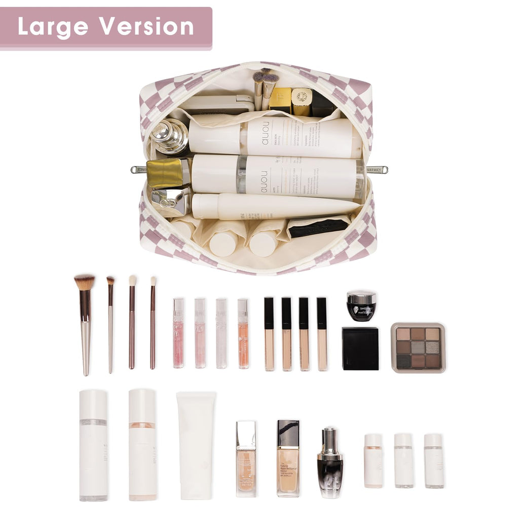 Narwey Makeup Bag Travel Toiletry Bag, Cosmetic Bag for Women Girls