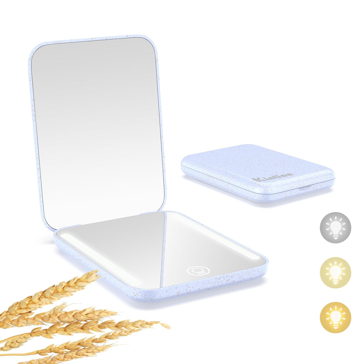 Kintion Rechargeable Pocket Mirror, 1X/3X Portable Compact Mirror