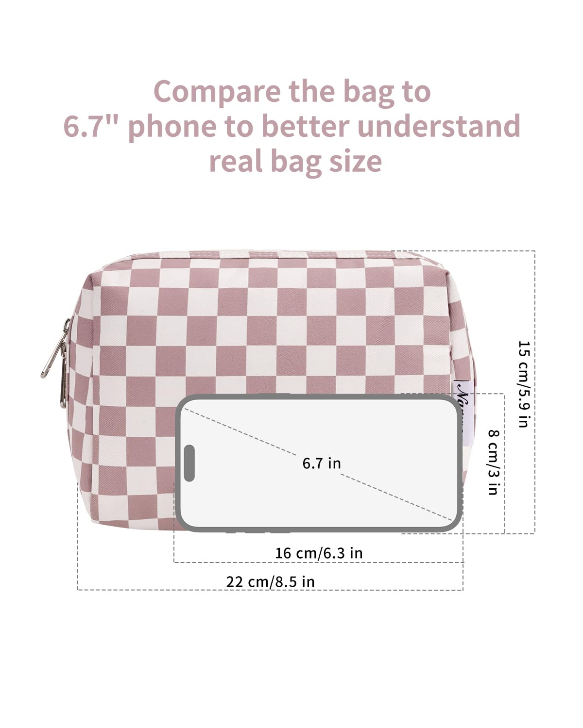 Narwey Makeup Bag Travel Toiletry Bag, Cosmetic Bag for Women Girls