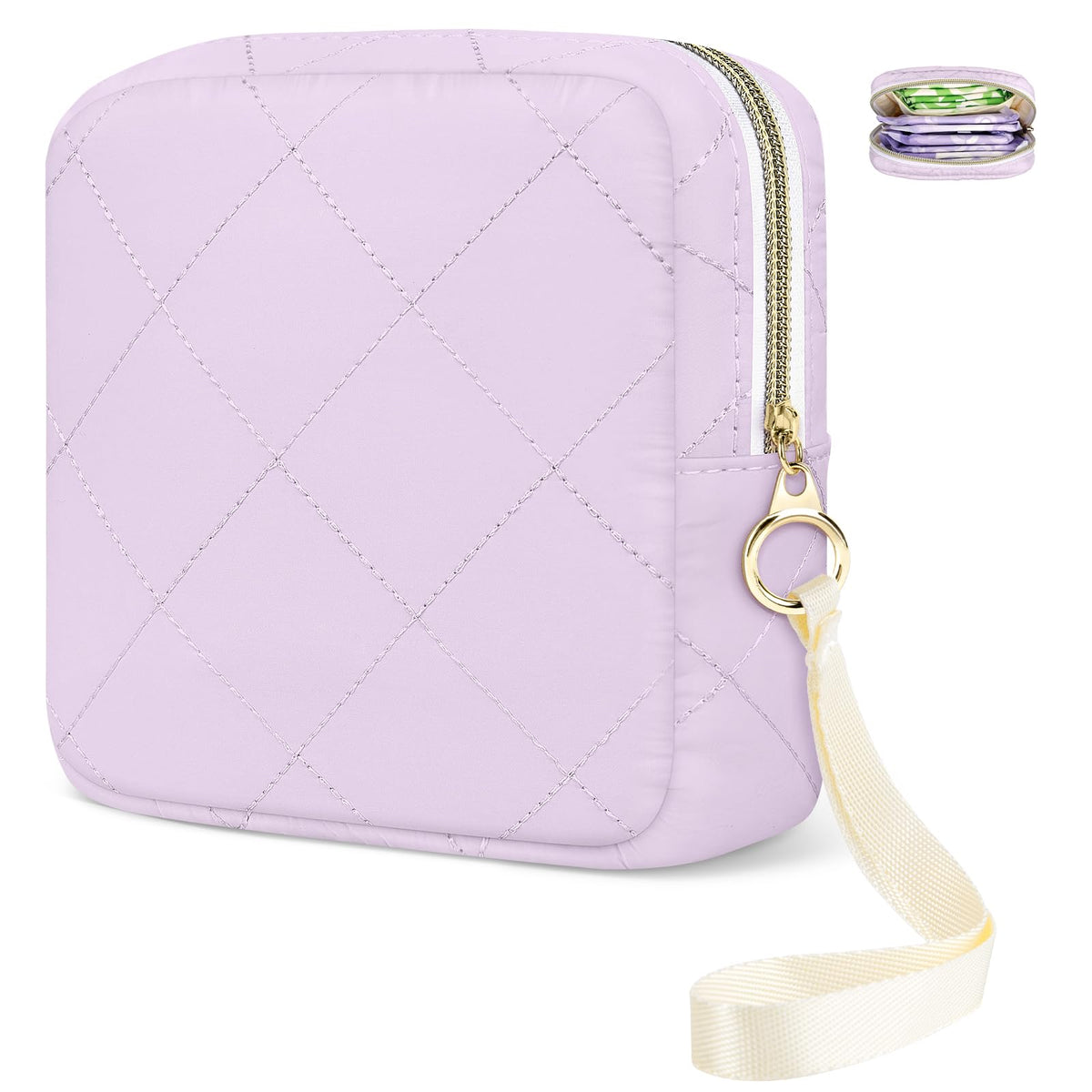 Likesing 5.3" Period Bag Pouch, Period Pouches for Teen Girls Women(Black)