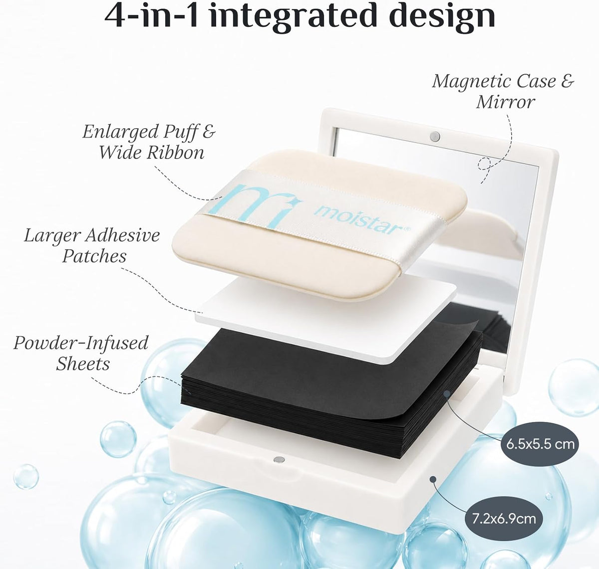 Oil Blotting Sheets for Face with Mirror & Puff, Blotting Papers 150PCS