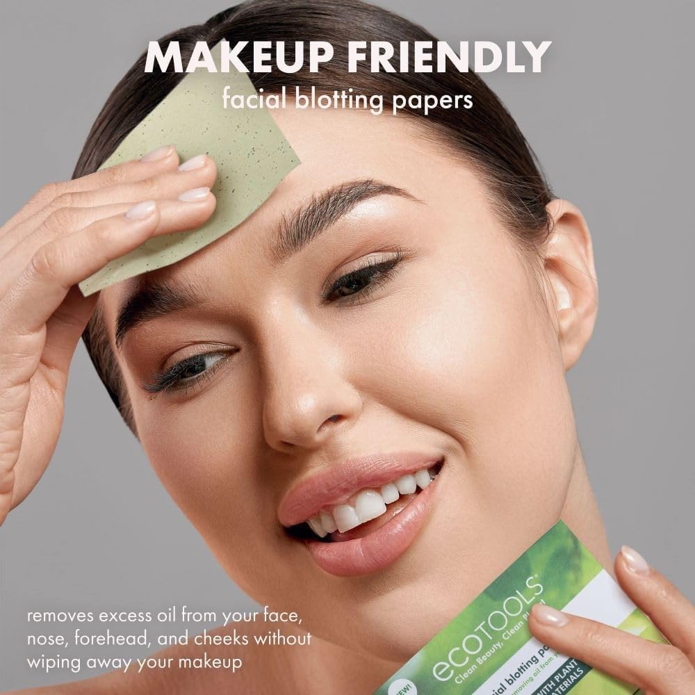 EcoTools Natural Oil Absorbing Facial Blotting Papers for Face, 200 Count