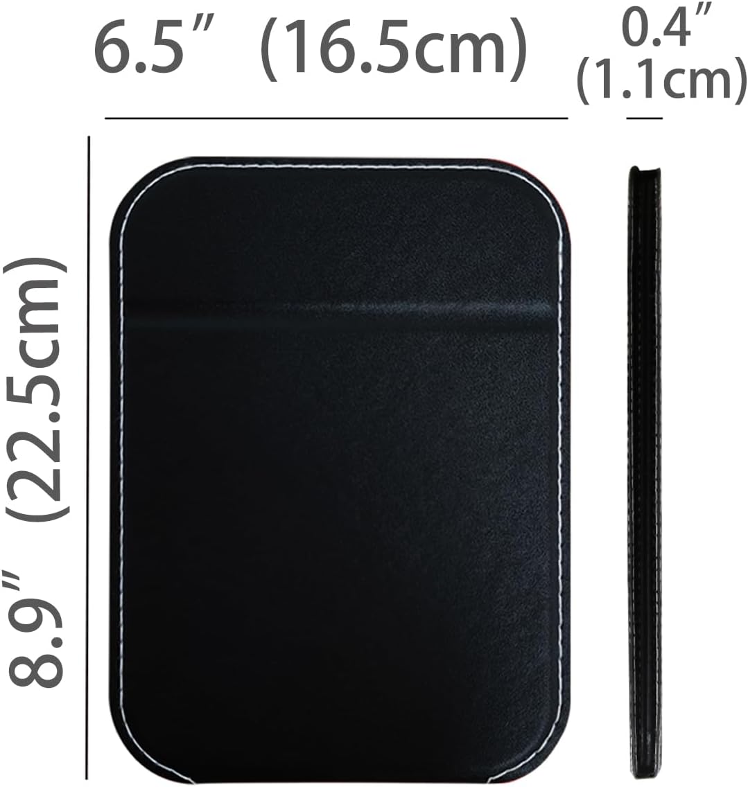 Travel Mirror for Desk, 6.5×8.9” Adjustable Rectangle PU Edge Covering Black Foldable Desk Mirror with Stand for Travel Camping Home (Black)