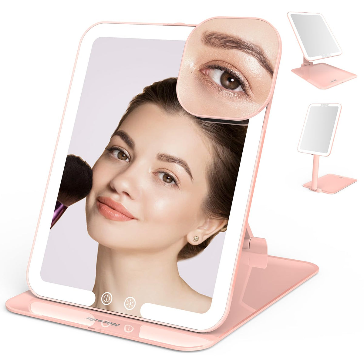Mocado Travel Makeup Mirror with Light, Foldable Lighted Makeup Mirror