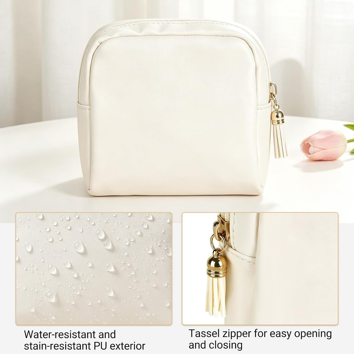 Mkono Period Pad Pouch for School, Sanitary Napkin Storage Bag for Teens