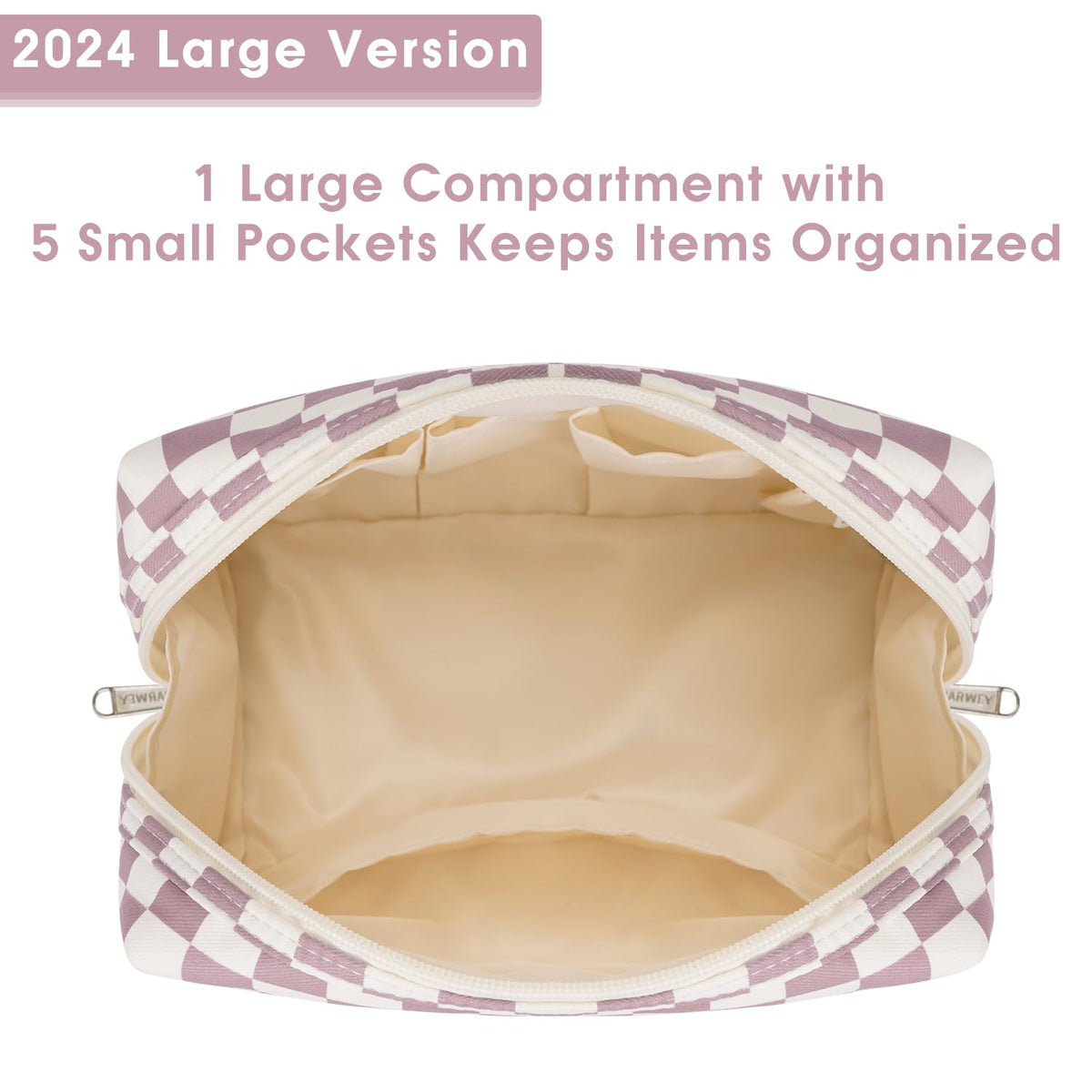 Narwey Makeup Bag Travel Toiletry Bag, Cosmetic Bag for Women Girls