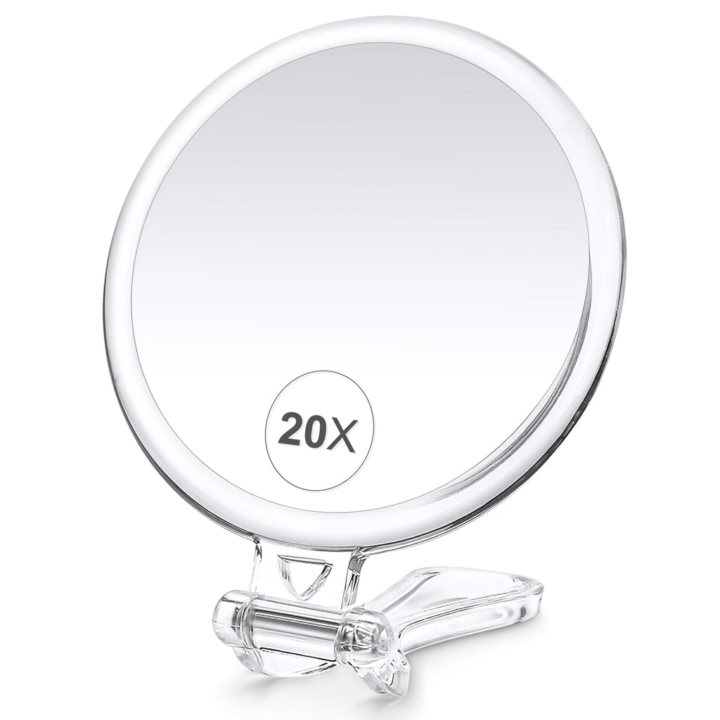 B Beauty Planet 30X Magnifying Mirror for Travel with Handle, Double-Sided 1X/30X Magnification Hand Mirror for Makeup,Travel Mirror for Desk 5 Inches