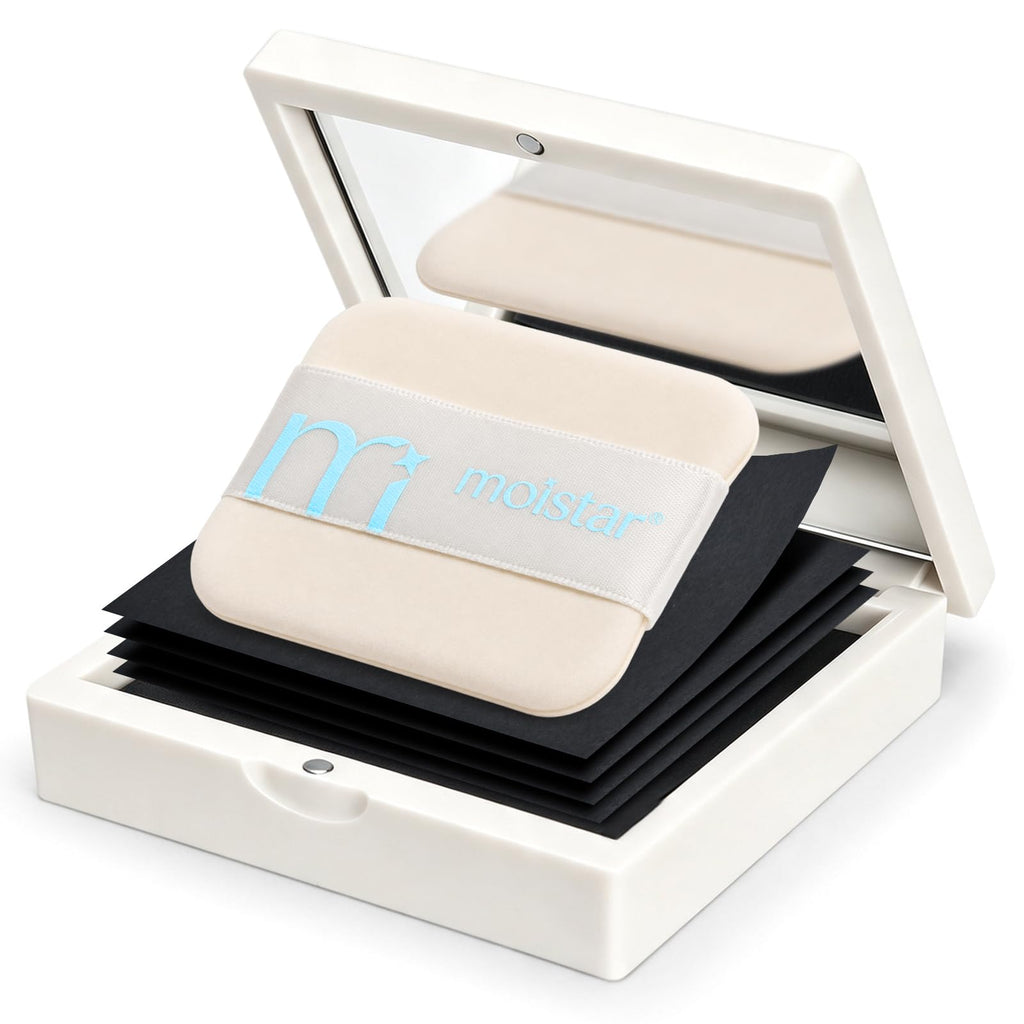 Oil Blotting Sheets for Face with Mirror & Puff, Blotting Papers 150PCS